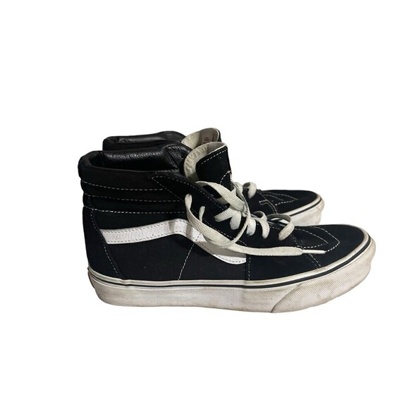 Vans SK8-HI High Top Skate Shoes Mens Size 7 Women's 8.5 Black White Casual - Picture 12 of 16